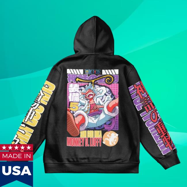Official Anime Ape Clothing Gear 5Th Luffy V3 One Piece Streetwear AOP Pullover Hoodie 3D All Over Print Animeape