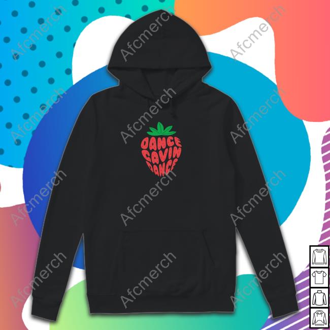 Dance Gavin Dance Strawberry Text Black T Shirt