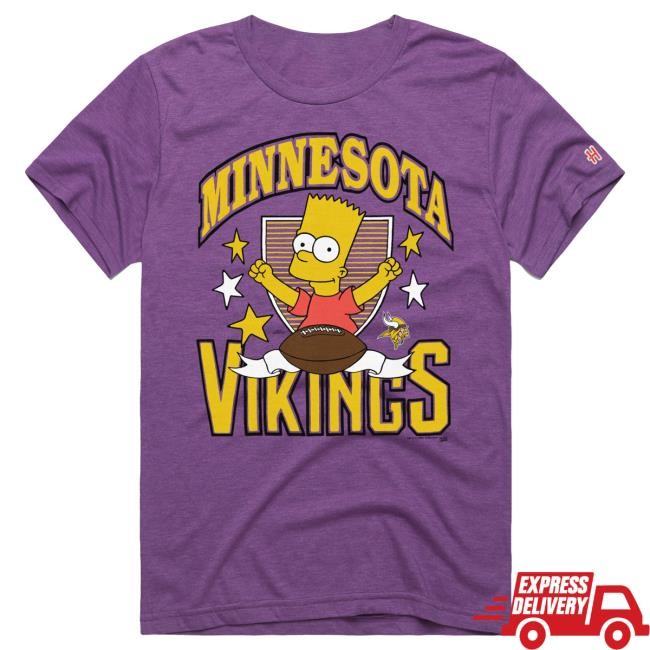 Official Minnesota Vikings Homage x The Simpsons Unisex Tshirt - Purple