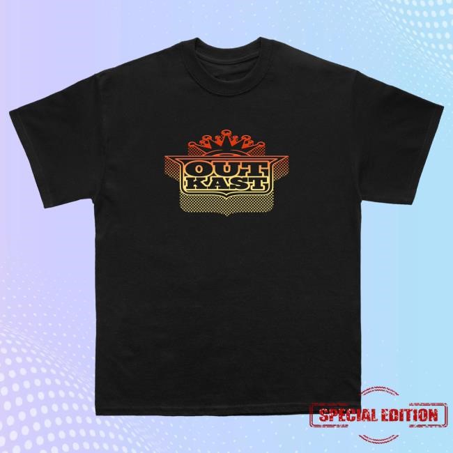 Official Outkast Merch Store Shop Gold Dot Logo Black Top Shirt