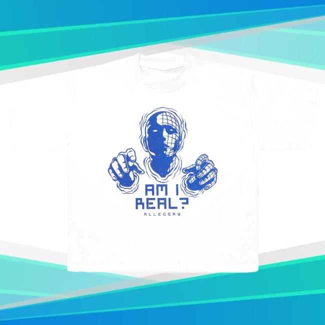 Official Allegory Clothing Am I Real Heavyweight T Shirt / White Allegory House Merch