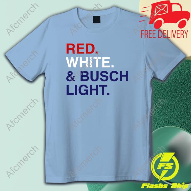 Red White & Busch Light Hoodie Shirt