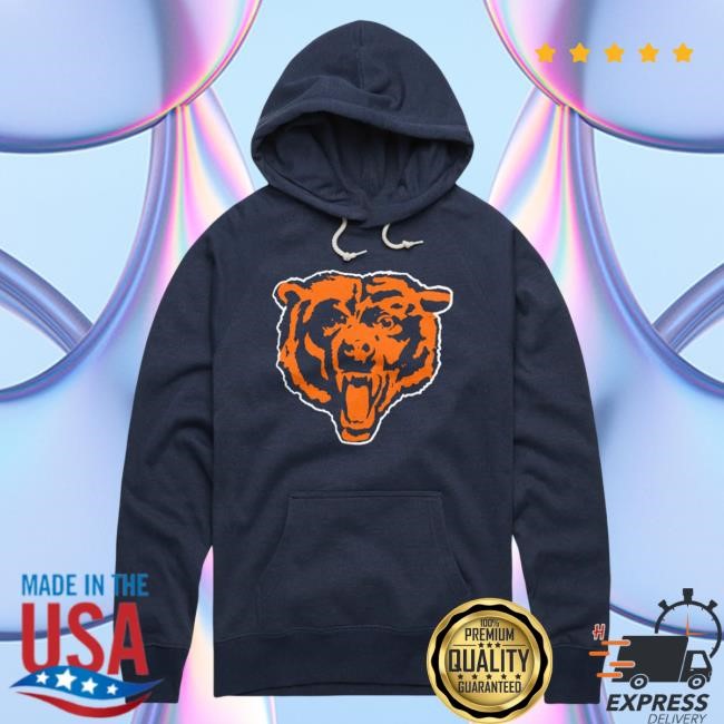 Chicago Bears Homage Navy Bear Head Hood | Buy Official Clark Street Sports