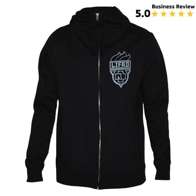 Official Rammstein Merch Store Rammstein Full Zip Hoodies ”LIFAD Fackel”