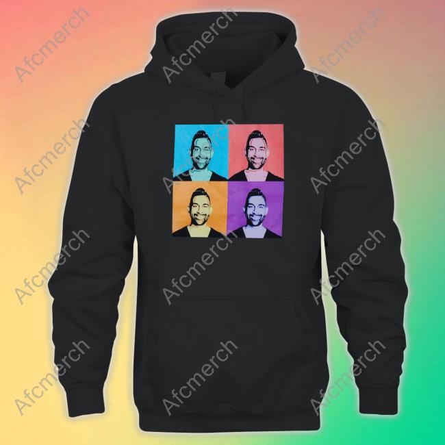 Pop Art Portrait T Shirt Black