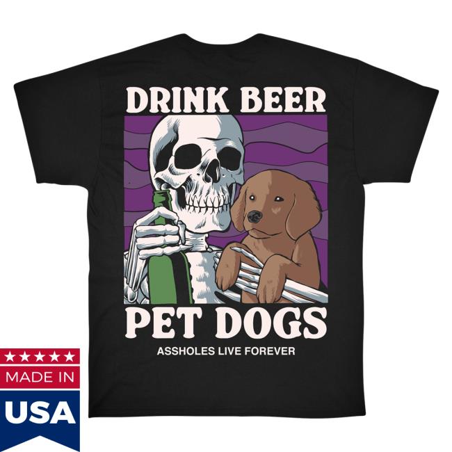 Official Linda Finegold Merch Store Drink Beer Pet Dogs Long Sleeve Tee Shirt Black Lindafinegold Shop