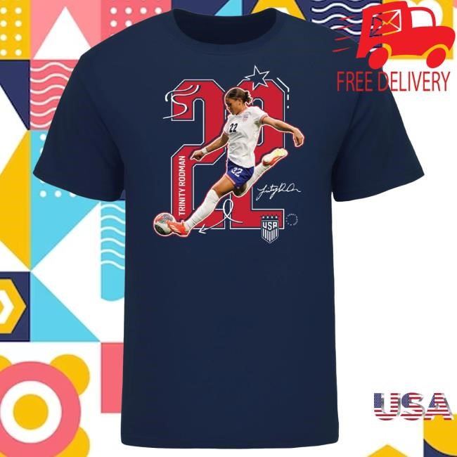 USWNT Trinity Rodman Navy Tee Shirt