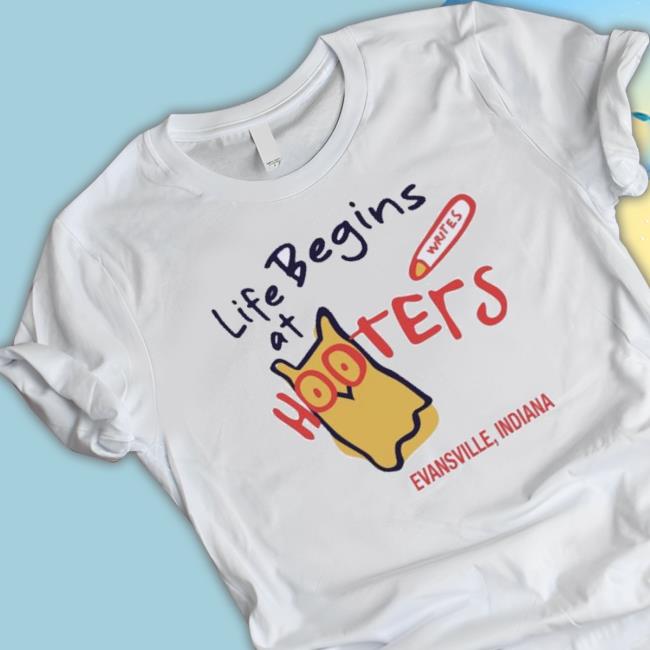 Official Life Begins At Hooters Evansville Indiana Sweaters