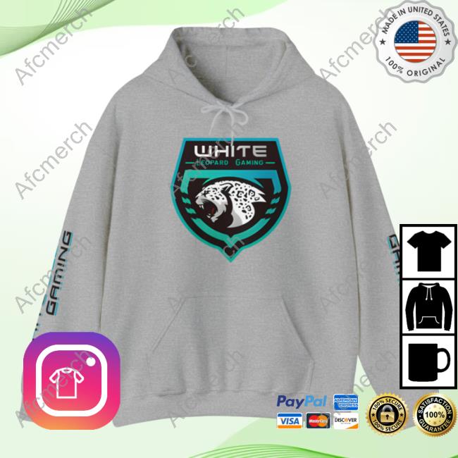 Official Soar Dogg White Leopard Gaming Sweatshirts Grey