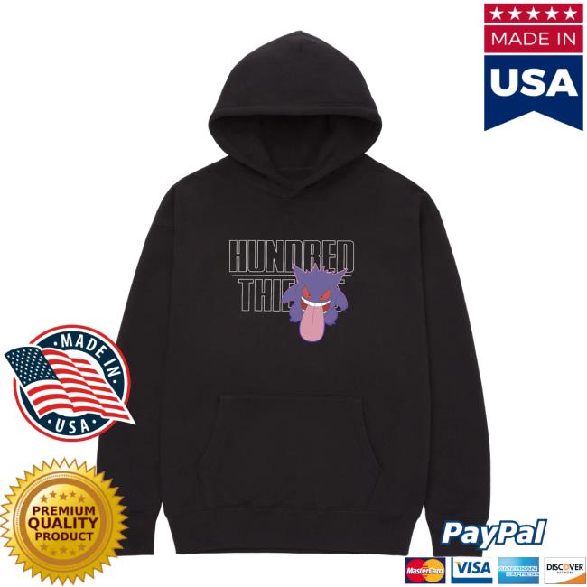 Official 100 Thieves Merch Store Shop 100Thieves Gengar Pullover Sweatshirt - Washed Black 100T