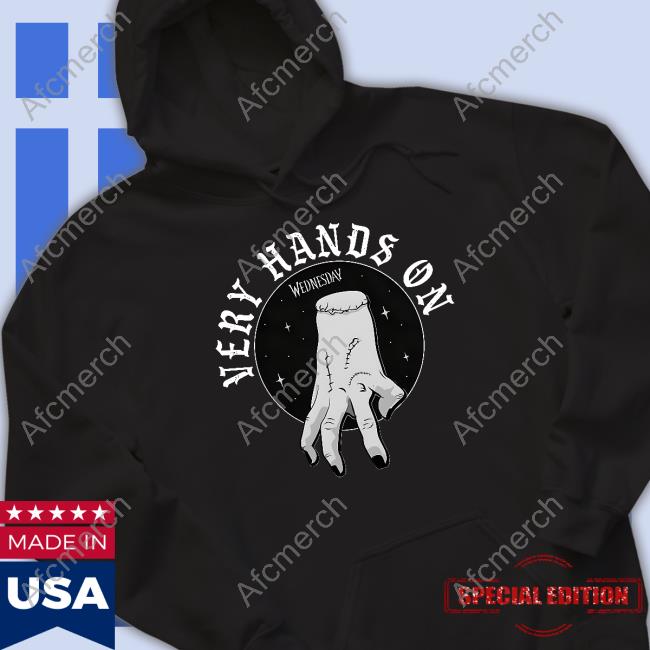 Her Universe Merch Wednesday The Thing Very Hands On Hooded Sweatshirt