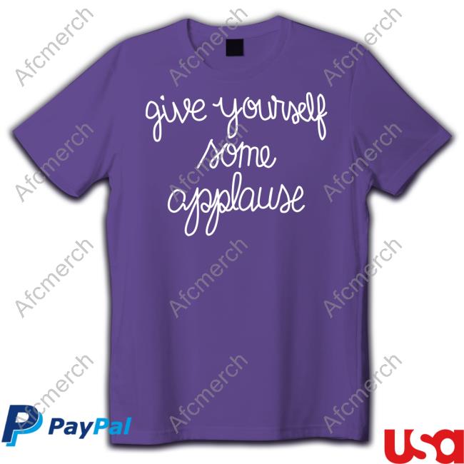 Sofia Carson Wearing Give Yourself Some Applause Sweatshirt