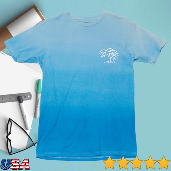 Official Sumerian Records Merch Store Chon - Palm Tree Blue Dip Dye Shirt 2024