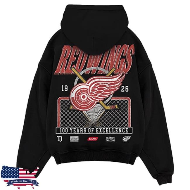Official Sana Detroit Apparel Sana X Red Wings Open Net Popover Hoodie SanaDetroit
