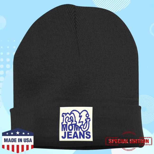 Official Mom Jeans Merch Store MJ PATCH BEANIE Hat Mom Jeans Apparel Shop