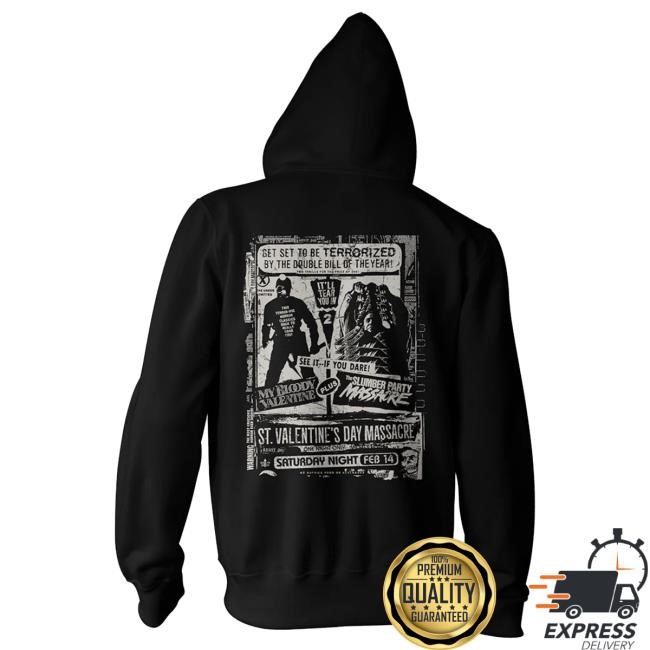 Gutter Garbs Valentine's Day Massacre Double Feature: Newspaper Ad - Zip Hood | Official Merch