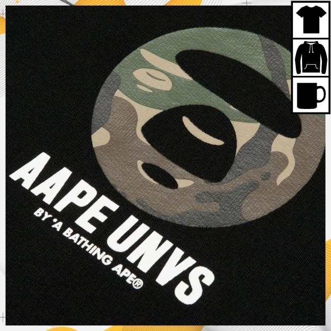 Bape Moonface Printed Zip Up Hood