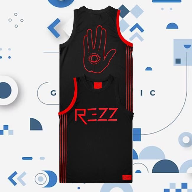 Rezz Official Merch Store Rezz - Summer 2024 Hand Logo - Basketball Jersey Tshirt Rezz Clothing Apparel Rezzshop
