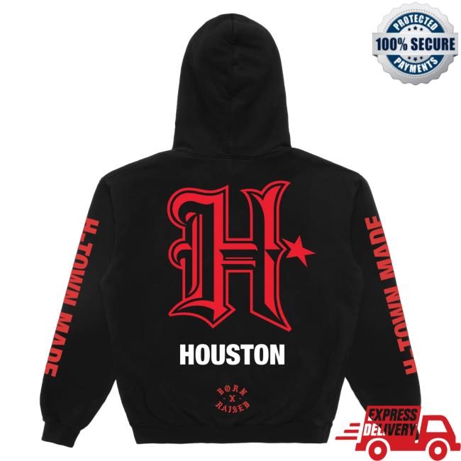 Official Born X Raised + Texans Classic Pullover Hoodie: Black NFL 2025 Kickoff