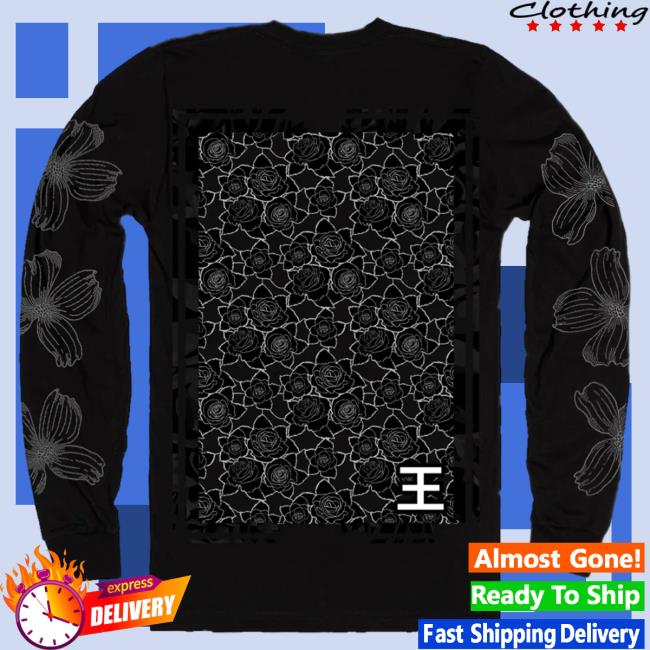 Official Merch Now Reflections Floral Black Long Sleeve Tshirt MerchNow