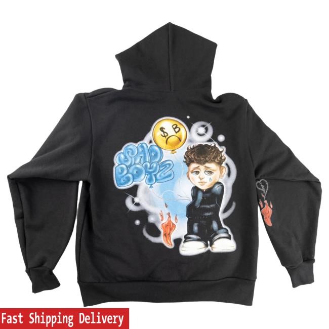 Official Sad Boyz Fake Happy Zip Up Hoodies Official Sad Boyz Merch Sad Boyz Fake Happy Zip Up Hooded Sweatshirt