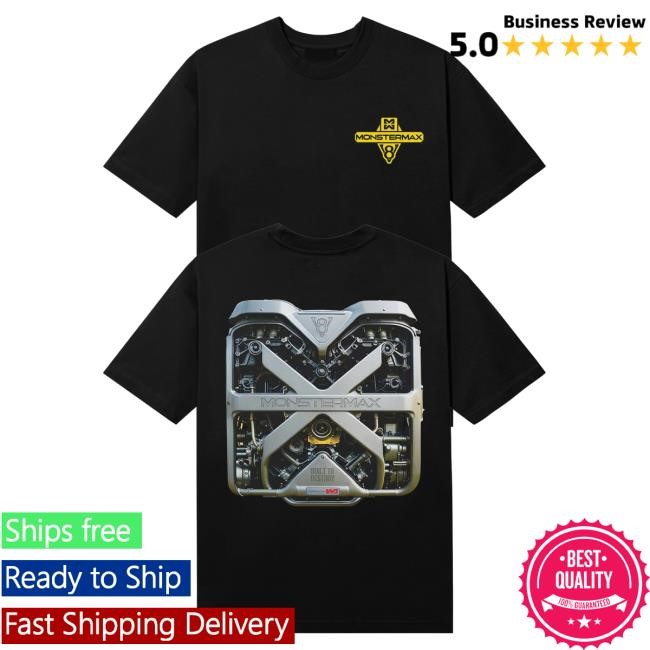 Official Monstermax Merch Store Engine Black Hoodie
