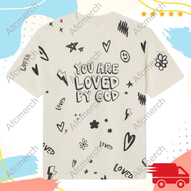 Official Elevated Faith Clothing Loved By God All Over Print Cream Unisex Top Shirt Elevatedfaith