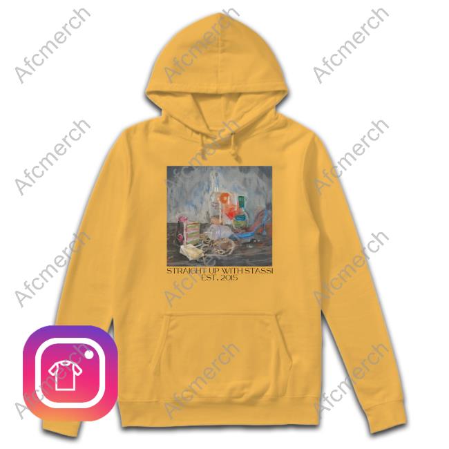 Official Stassi Straight Up With Stassi Oil Painting T Shirt
