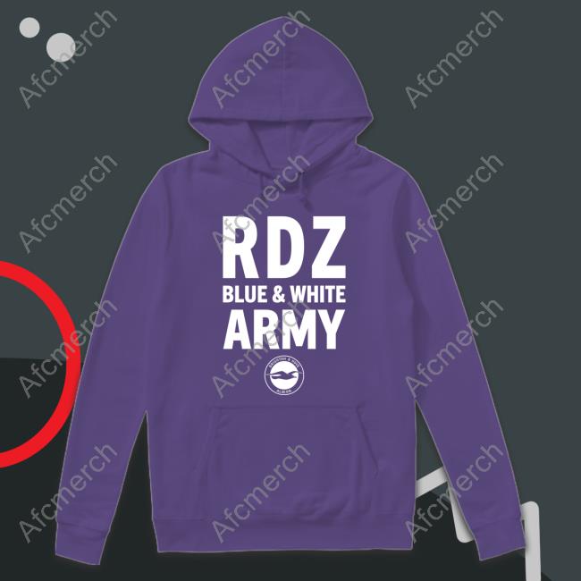 Official Brighton & Hove Albion Rdz Blue & White Army Tee Shirt