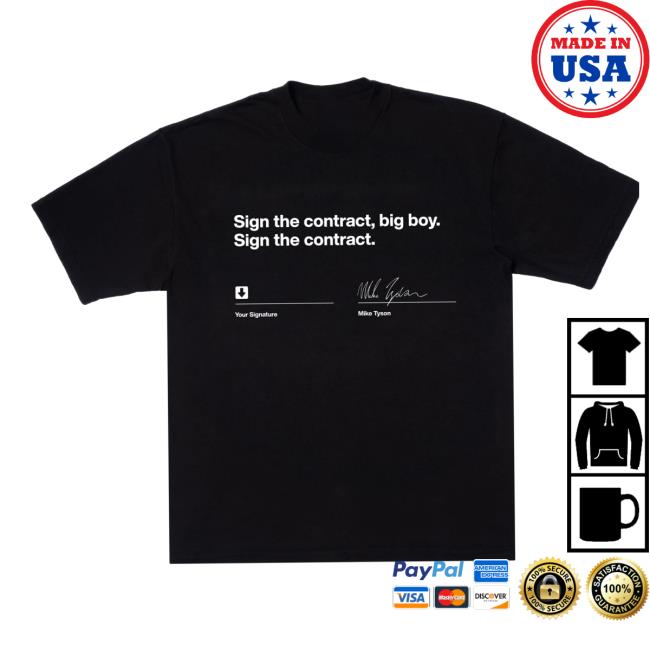 Mike Tyson – MT Collection Official Shop Merch Sign The Contract Tshirt