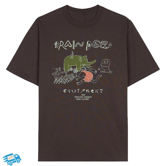 Official Dover Street Market Clothing Store Brain Dead Men's Caveman Court Culture T-Shirt