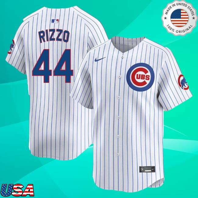 Bleacher Style Chicago Cubs Anthony Rizzo Home Replica Jersey