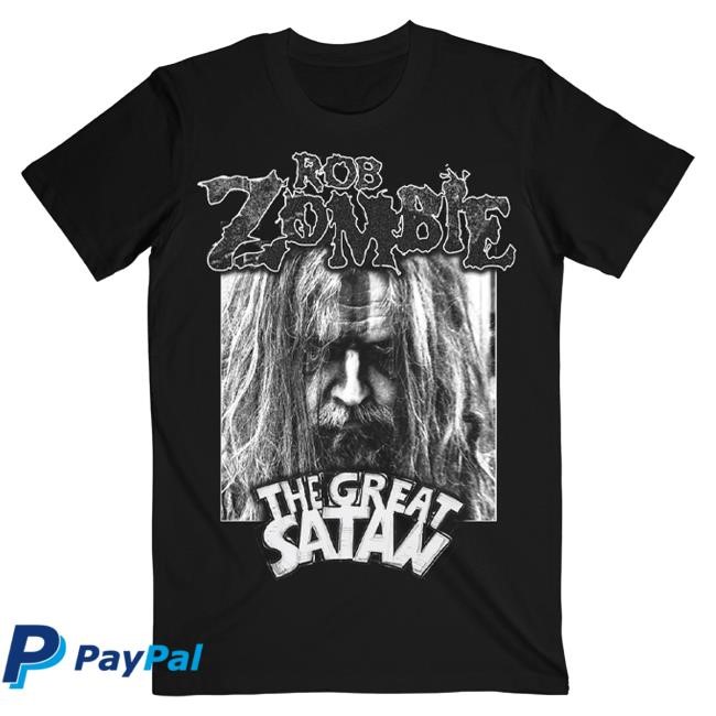 Official Rob Zombie Merch Store The Great Satan Portrait Shirt RobZombie