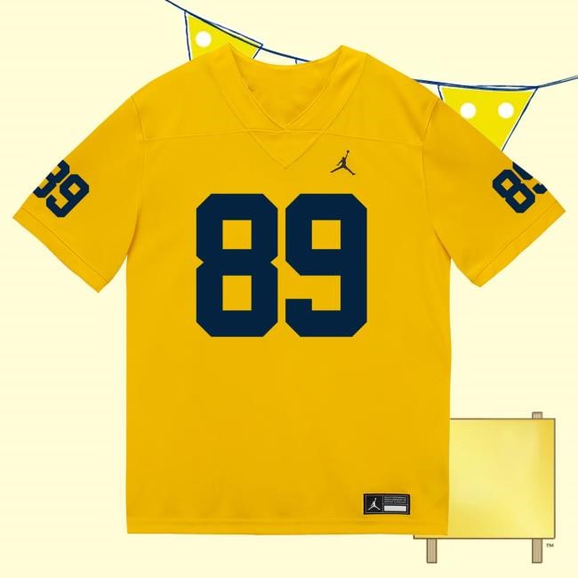 Official The M Den Michigan Wolverines #89 Kaleb Schlecht Student Athlete Maize Football Jersey T Shirt