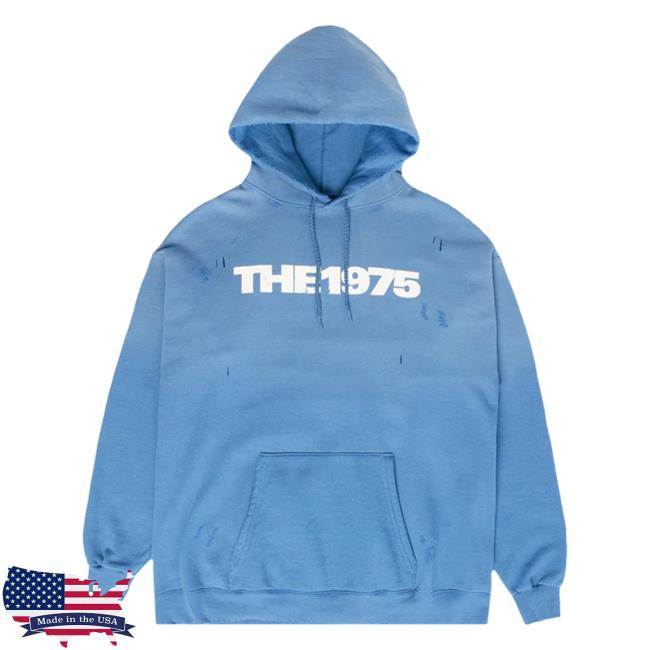 Official The 1975 Apparel Clothing Store Merch Shop The1975 Logo Distressed Blue Sweater