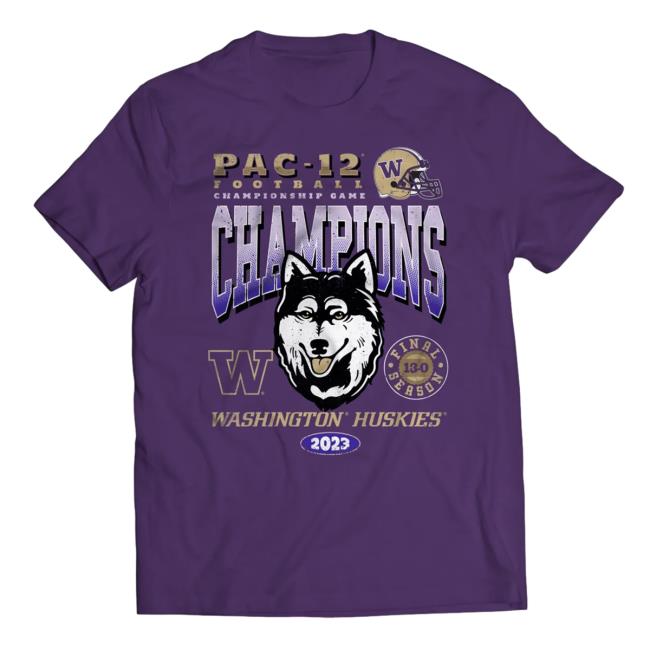 Simply Seattle Washington Huskies 2023 Pac-12 Champions Dawgs On Top Shirt New