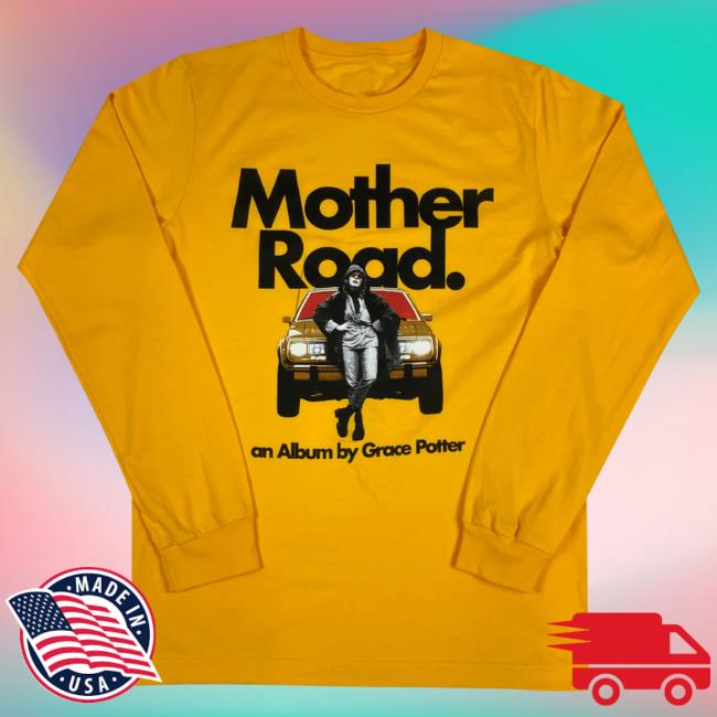 Official Hello Merch Store Grace Potter Mother Road Yellow L/S Tee Hellomerch Gracepotter