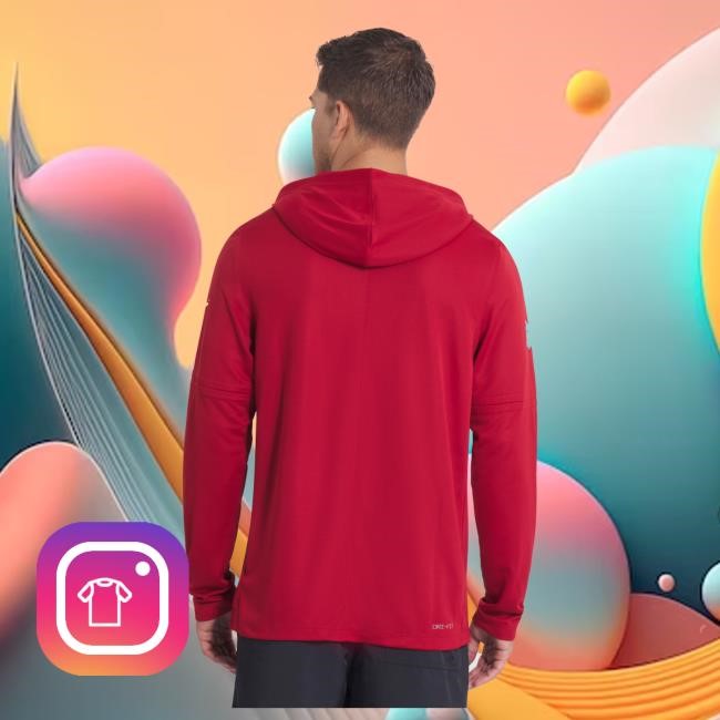 Official NFL Clothing Men's Arizona Cardinals Nike Red 2025 Rivalries Collection Sideline Popover Hoodie ArizonaCardinals