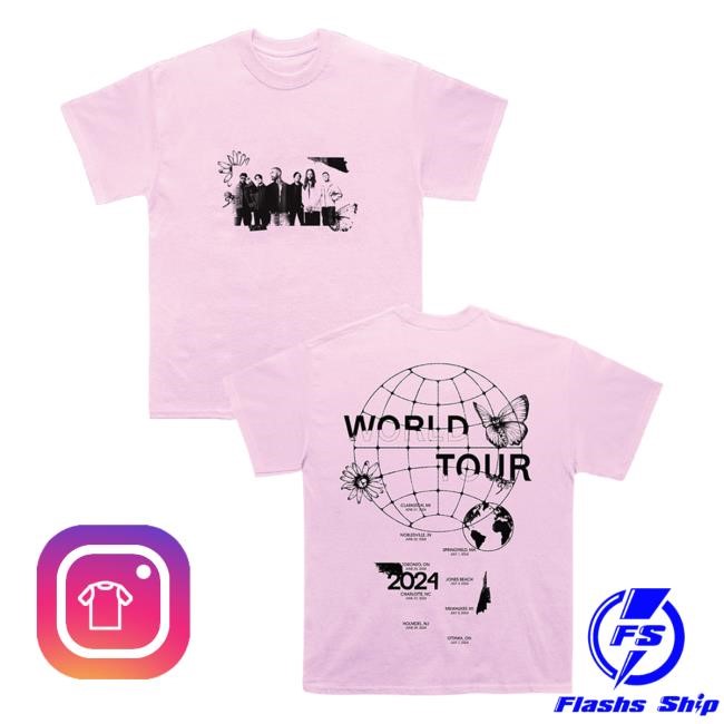 Maroon 5 Official Merch Maroon 5 World Tour Top Shirt - Pink