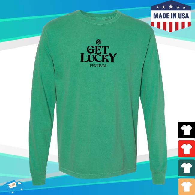 Official Get Lucky Festival 2024 Shop Store Merch V2 Get Lucky Lineup Mens Long Sleeve Shirts