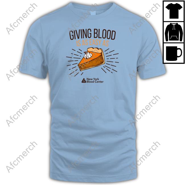 New York Blood Center Giving Blood Is Easy As Pie Hooded Sweatshirt