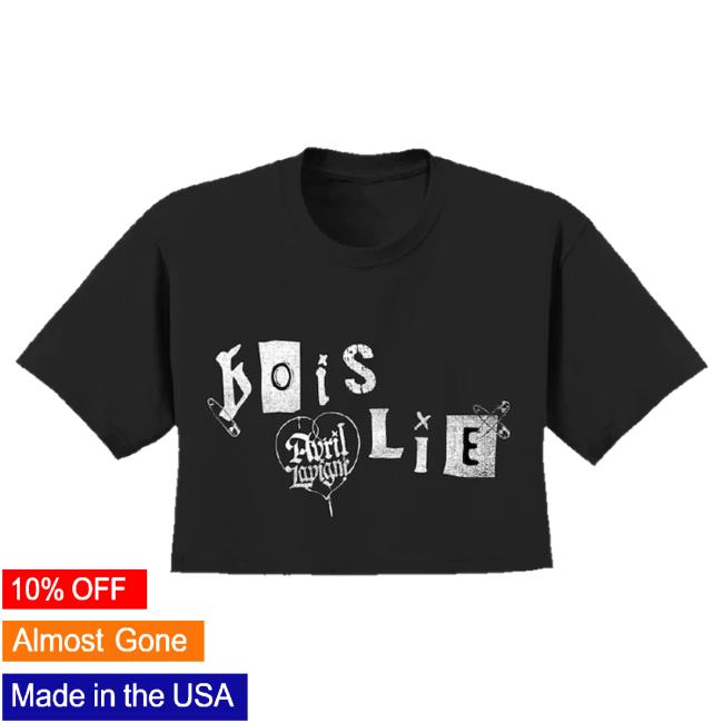 Official Avril Lavigne Merch Store Avril Lavigne Bois Lie Crop Popover Shirt Avril Lavigne Clothing Shop AvrilLavigne