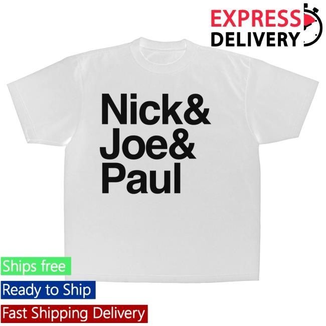 Official Jonas Brothers Nick & Joe & Paul Top Shirt