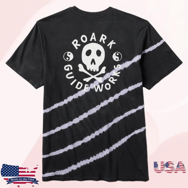 Official Roark Clothing Store Shop Guideworks Skull Tie Dye Shirt New Black Tie-Dye