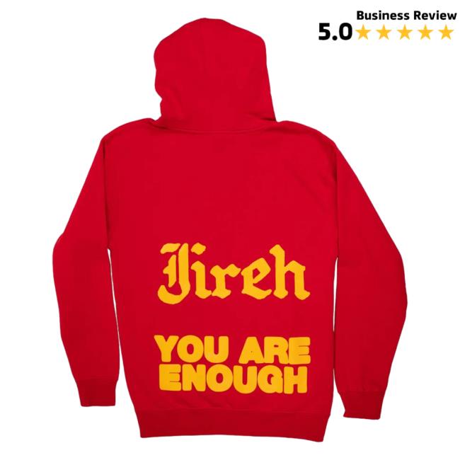 Official Elevation Worship Apparel Merch Shop Jireh You Are Enough Sweatshirt Red ElevationWorship Store