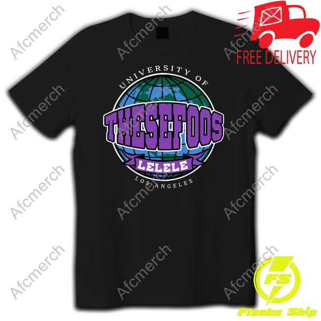 Official These Foos University Of Los Angeles Purple T Shirt