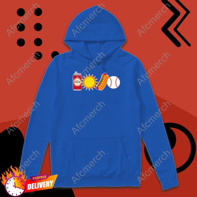 Official The Chicago Version Beer Sun Hotdog Ball Tee Shirt