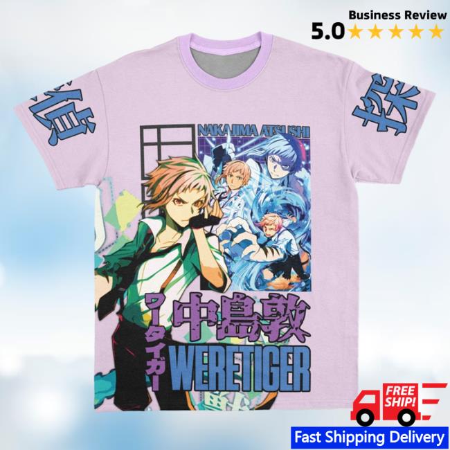 Official Anime Ape Clothing Nakajima Atsushi Bungou Stray Dogs Streetwear AOP Shirt 2023 3D All Over Print Animeape