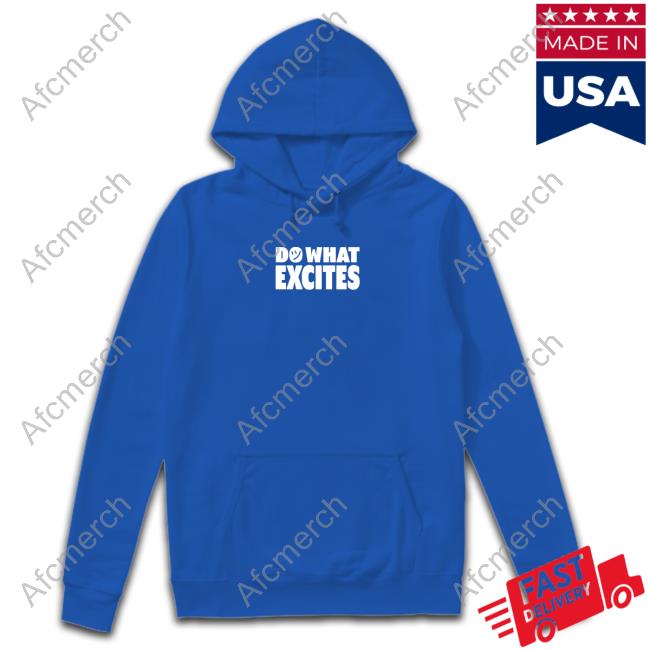 Do What Excites Logo Blue Hooded Sweatshirt