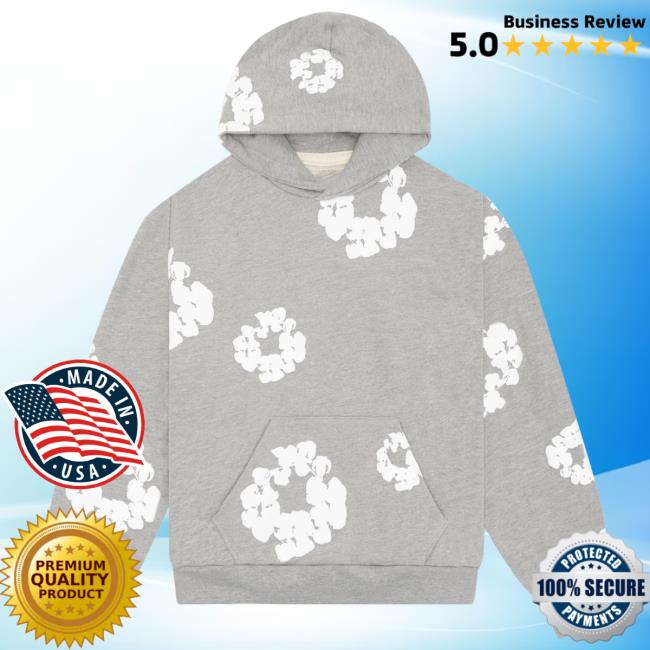 Official The Cotton Wreath Hooded Sweatshirt Grey